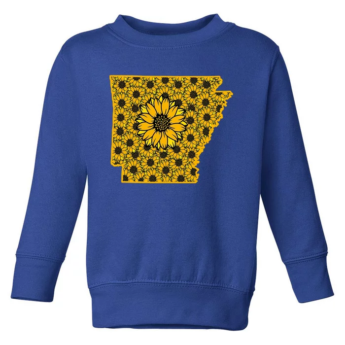 Arkansas America Summer Sunflower Flower Floral Art Nature Gift Toddler Sweatshirt