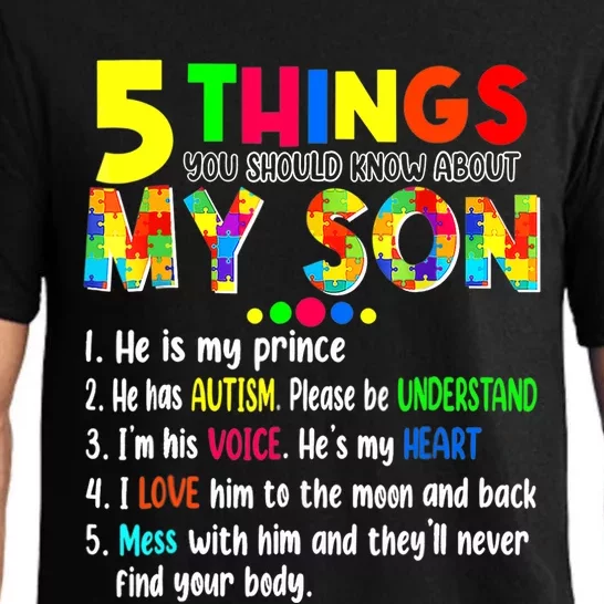 Autism Awareness Support Autism Son For Mom Dad Pajama Set