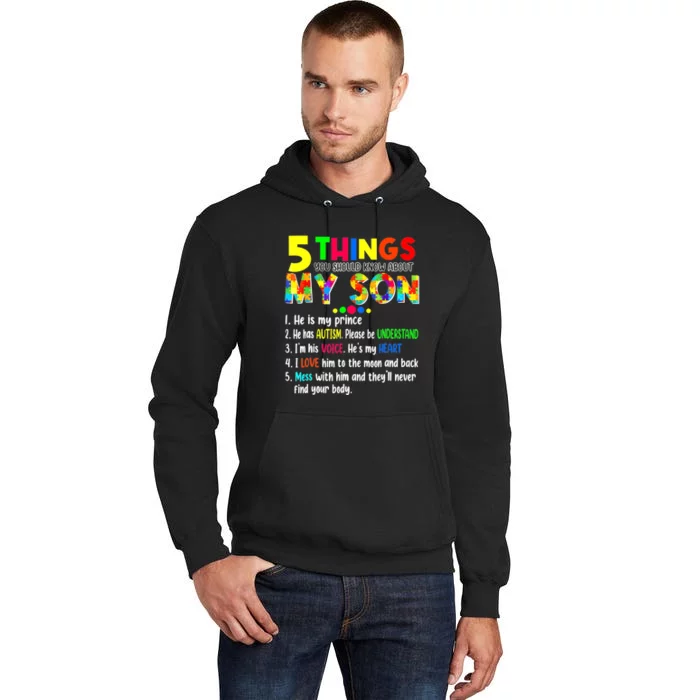 Autism Awareness Support Autism Son For Mom Dad Tall Hoodie