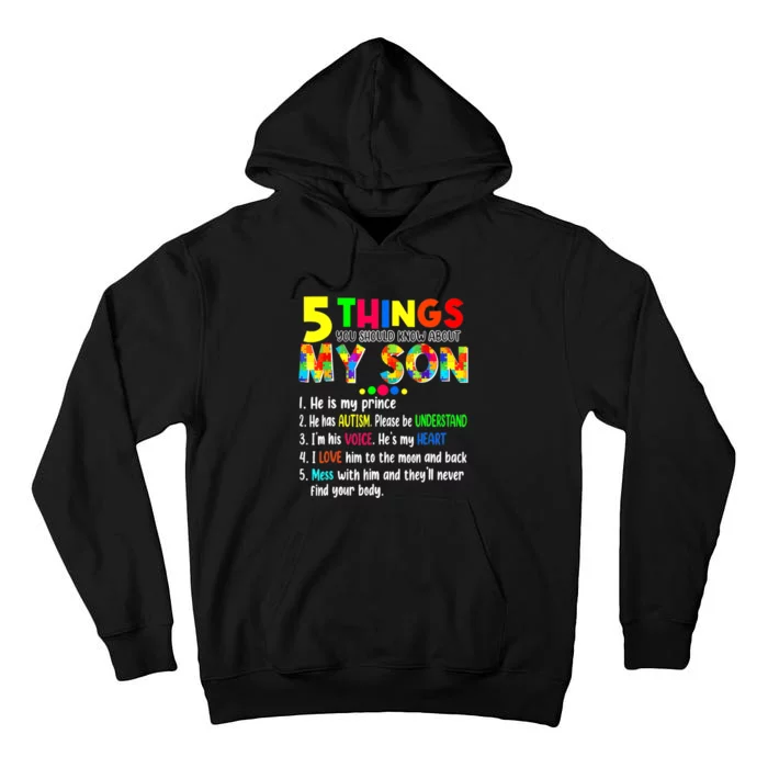 Autism Awareness Support Autism Son For Mom Dad Tall Hoodie