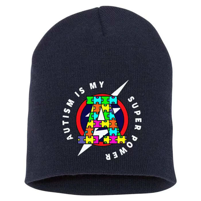 AUTISM, AUTISM SUPERHERO, AUTISM SUPERPOWER Short Acrylic Beanie