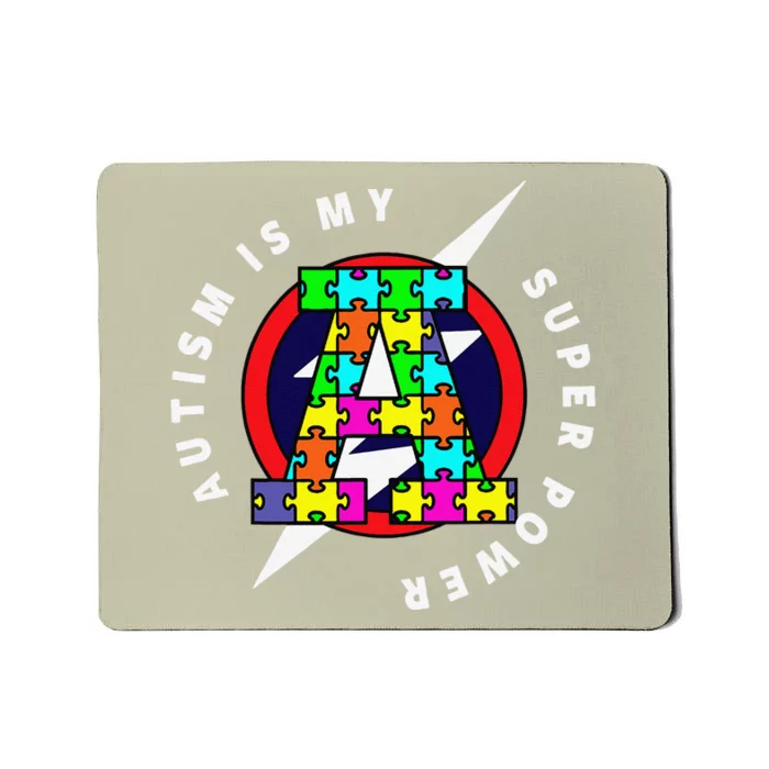 AUTISM, AUTISM SUPERHERO, AUTISM SUPERPOWER Mousepad