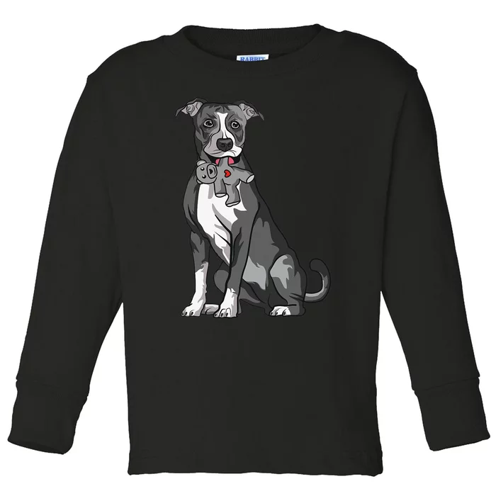 Amstaff American Staffordshire Terrier Toddler Long Sleeve Shirt