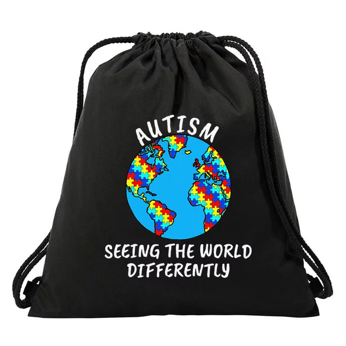 Autism Awareness See World Differently Drawstring Bag