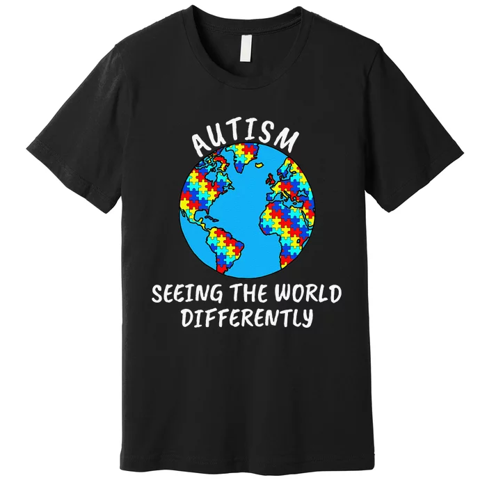 Autism Awareness See World Differently Premium T-Shirt