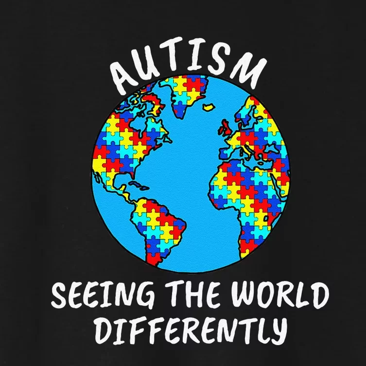 Autism Awareness See World Differently Women's Crop Top Tee