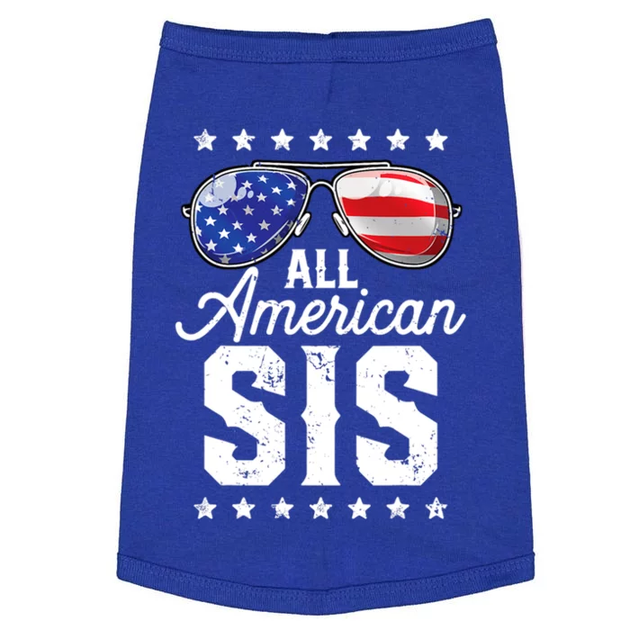 All American Sis 4th Of July Family Matching Sunglasses Cool Gift Doggie Tank