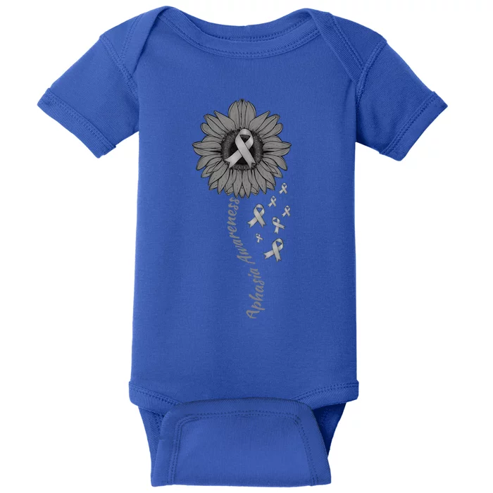 Aphasia Awareness Sunflower Gift Baby Bodysuit