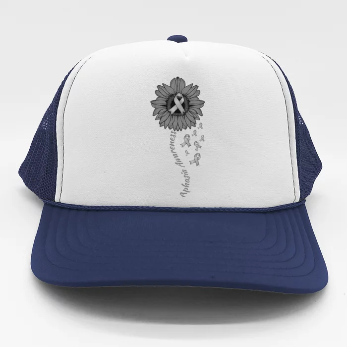 Aphasia Awareness Sunflower Gift Trucker Hat