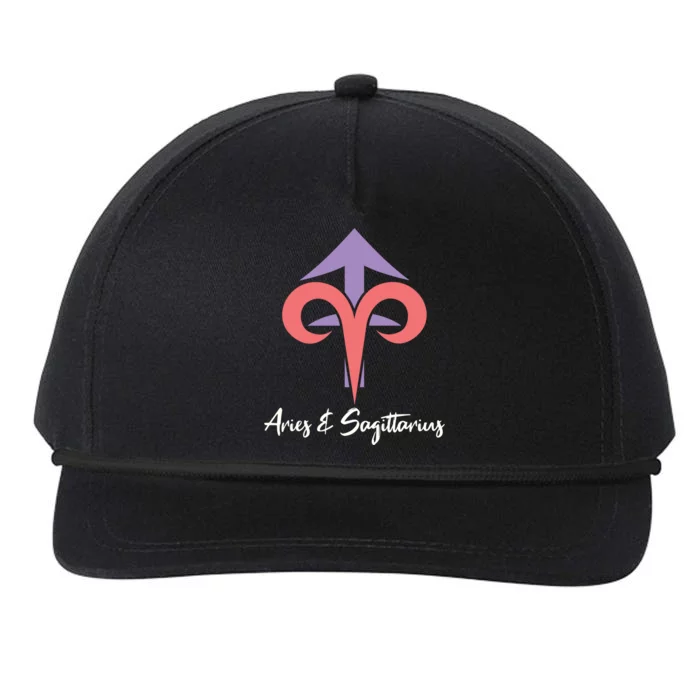 Aries And Sagittarius Couple Zodiac Relationship Horoscope Gift Snapback Five-Panel Rope Hat