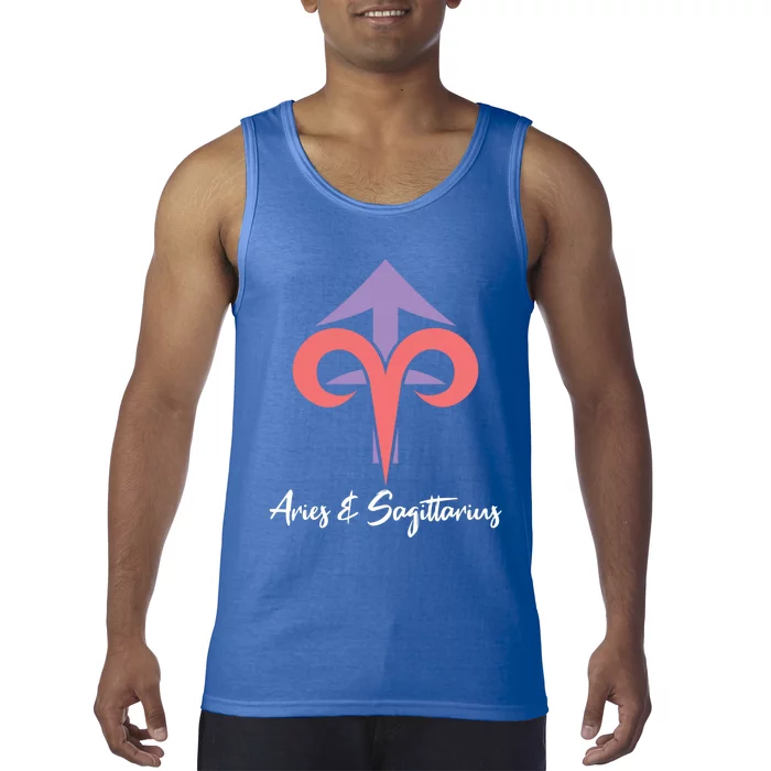 Aries And Sagittarius Couple Zodiac Relationship Horoscope Gift Tank Top