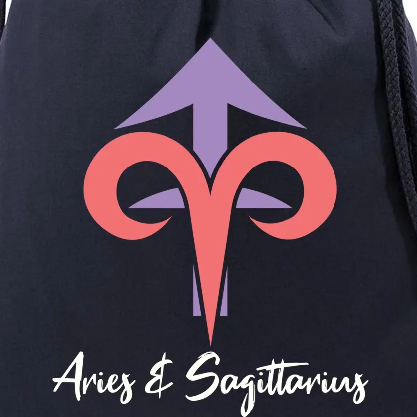 Aries And Sagittarius Couple Zodiac Relationship Horoscope Gift Drawstring Bag