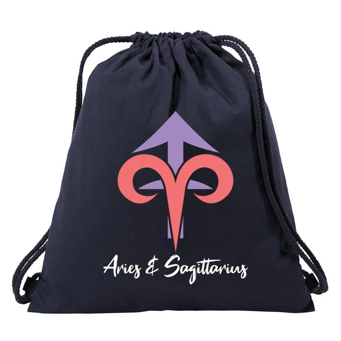 Aries And Sagittarius Couple Zodiac Relationship Horoscope Gift Drawstring Bag