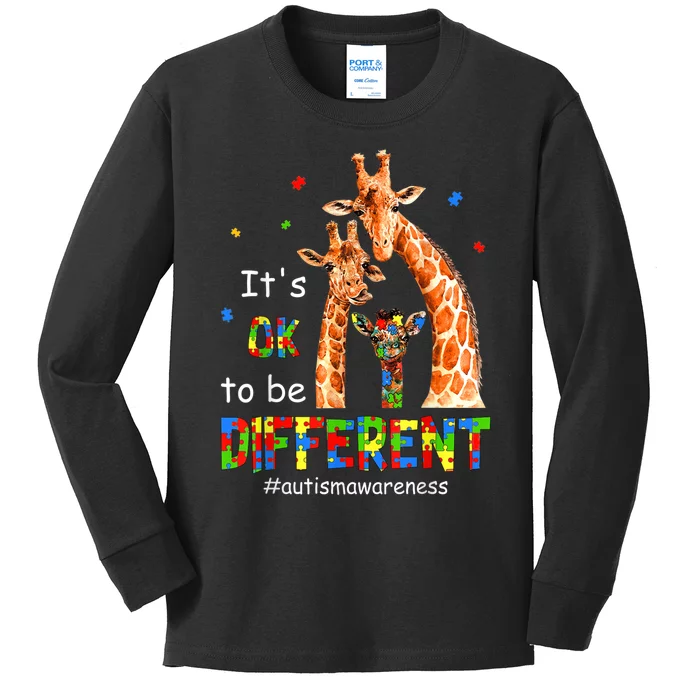 Autism Awareness Shirts Wo Teacher Its Ok To Be Different Kids Long Sleeve Shirt