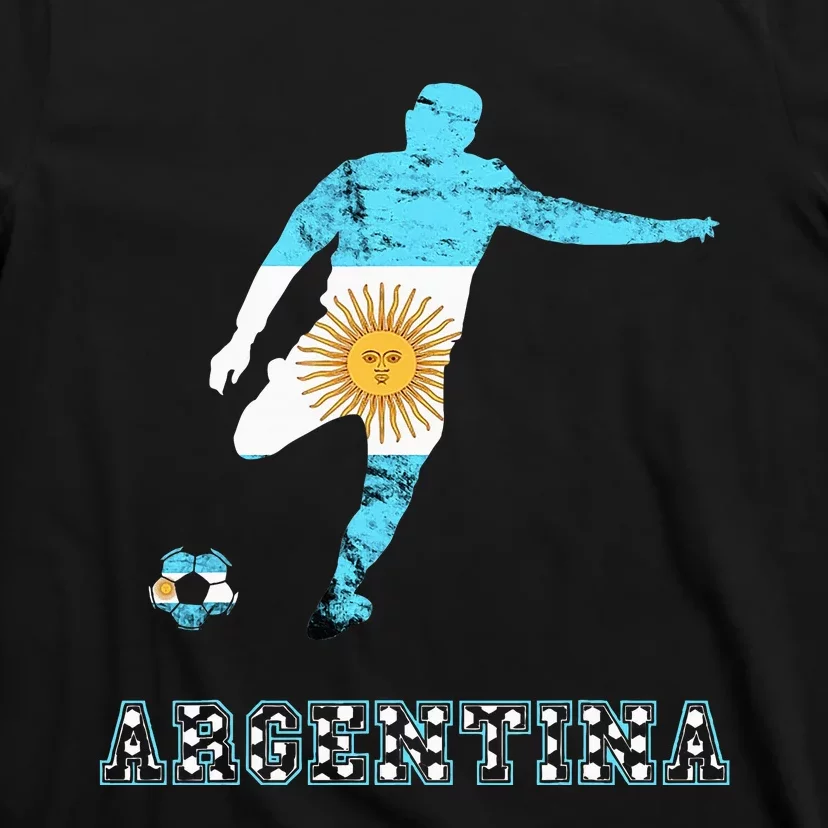 Argentina Argentina Soccer Player Sun Of May Argentina Flag T-Shirt