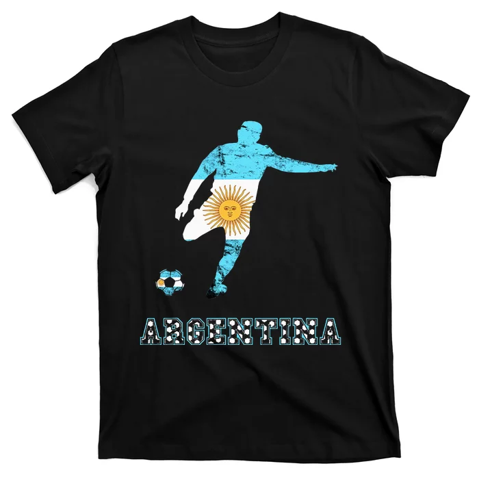 Argentina Argentina Soccer Player Sun Of May Argentina Flag T-Shirt