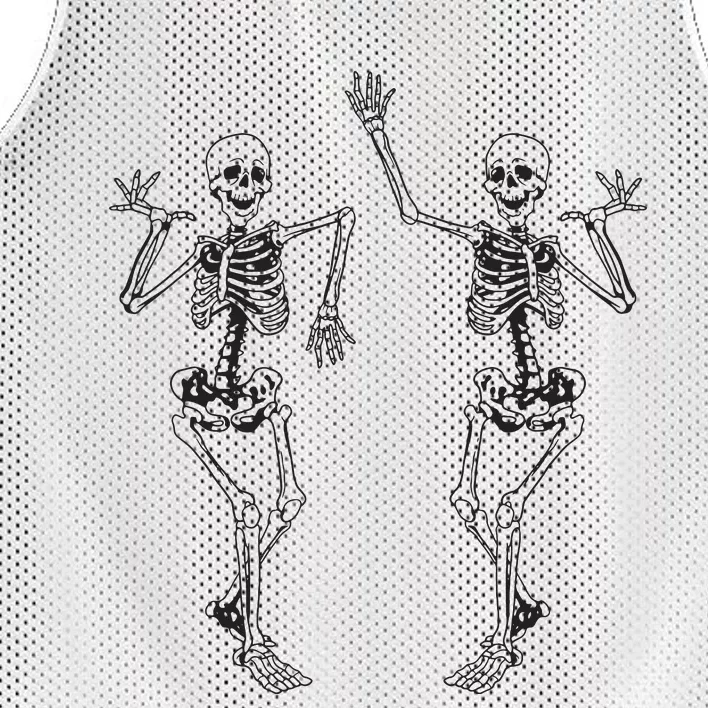 Alt Aesthetic Skeleton Dancing Dark Goth Halloween Skeletons Mesh Reversible Basketball Jersey Tank