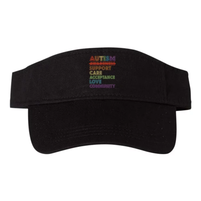 Autism Awareness Support Care Acceptance Accept Understand Valucap Bio-Washed Visor