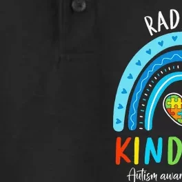 Autism Awareness Special Ed Teacher Radiate Kindness Rainbow Dry Zone Grid Performance Polo