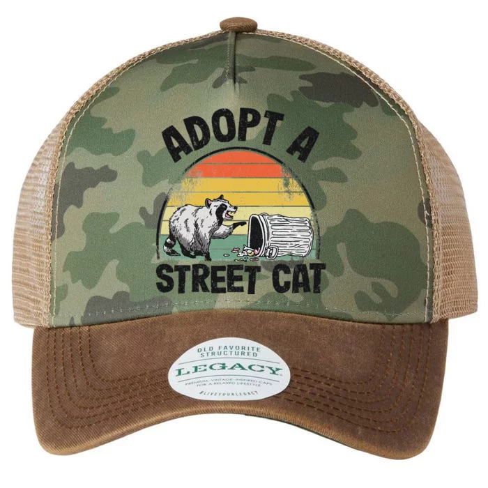 Adopt A Street Cat Funny Raccoon Legacy Tie Dye Trucker Hat