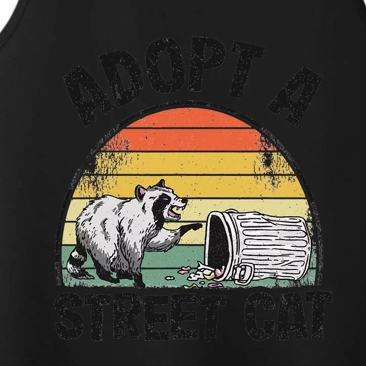 Adopt A Street Cat Funny Raccoon Performance Tank