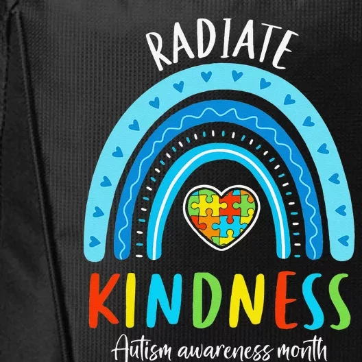 Autism Awareness Special Ed Teacher Radiate Kindness Rainbow City Backpack