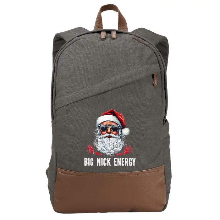 African American Santa Claus Black Christmas Big Nick Energy Cotton Canvas Backpack