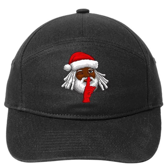 African American Santa Claus Christmas Party Decor 7-Panel Snapback Hat