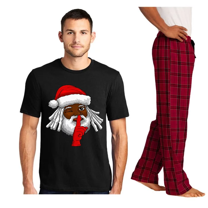 African American Santa Claus Christmas Party Decor Pajama Set