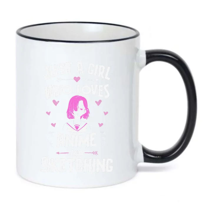 Anime And Sketching Just A Girlss Who Loves Anime Black Color Changing Mug