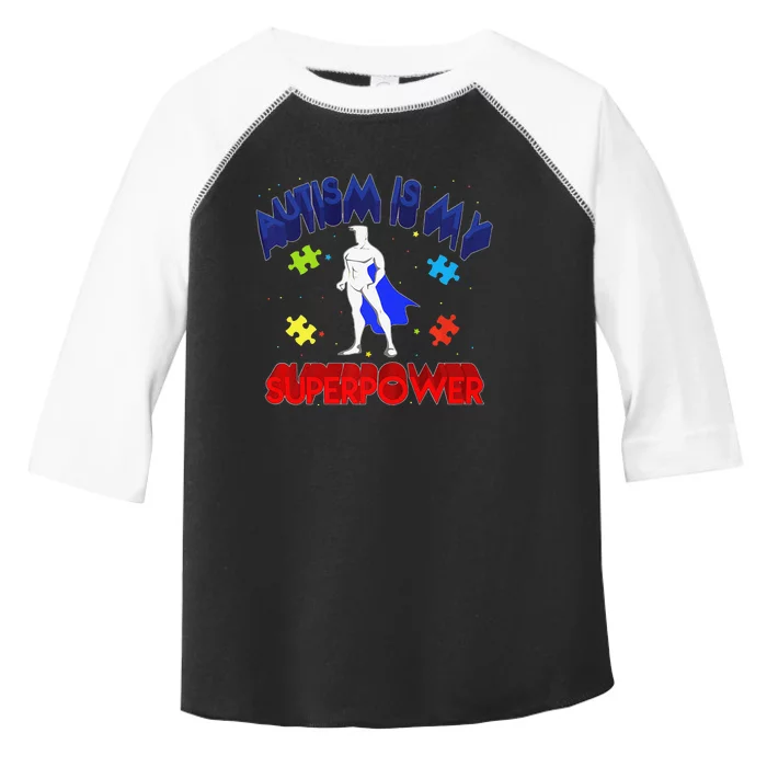 Autism Awareness Superpower Hero Support Puzzle Toddler Fine Jersey T-Shirt