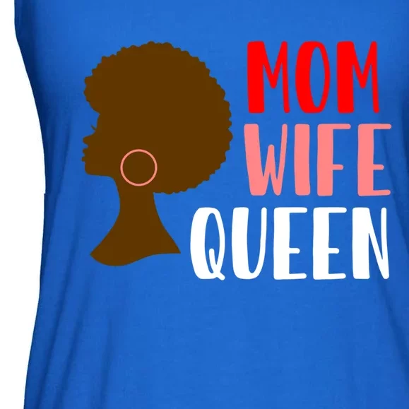 African American Strong Afro Mom Wife Queen Mothers Day Gift Ladies Essential Flowy Tank