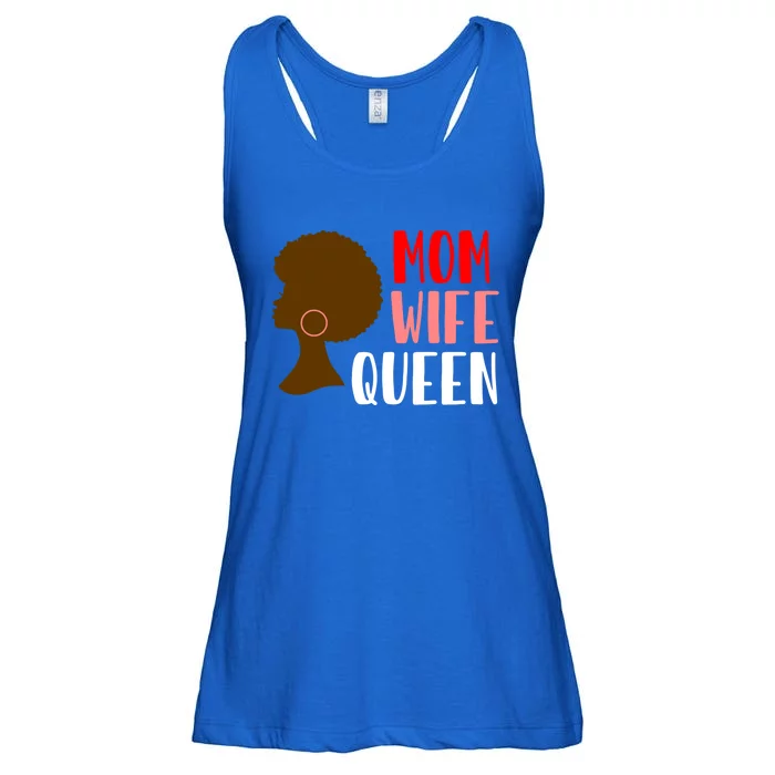 African American Strong Afro Mom Wife Queen Mothers Day Gift Ladies Essential Flowy Tank