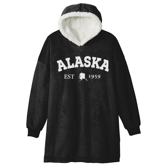 Awesome Alaska Shirt Alaska Est Map 1959 Sports Hooded Wearable Blanket