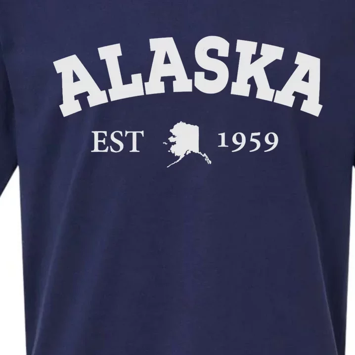 Awesome Alaska Shirt Alaska Est Map 1959 Sports Sueded Cloud Jersey T-Shirt