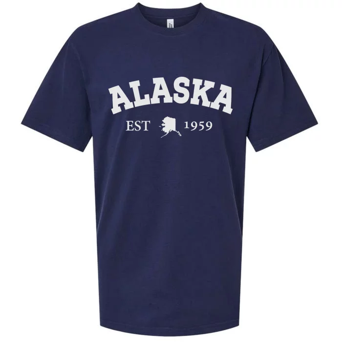 Awesome Alaska Shirt Alaska Est Map 1959 Sports Sueded Cloud Jersey T-Shirt