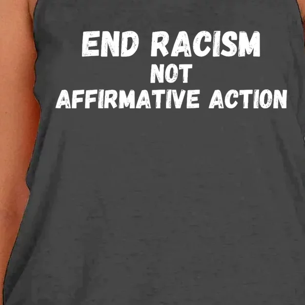 Affirmative Action Support Affirmative Action End Racism Women's Knotted Racerback Tank