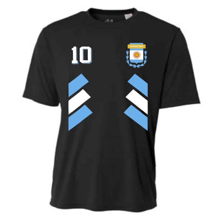 Awesome Argentina Soccer Argentinian Football Retro 10 Gift Cooling Performance Crew T-Shirt