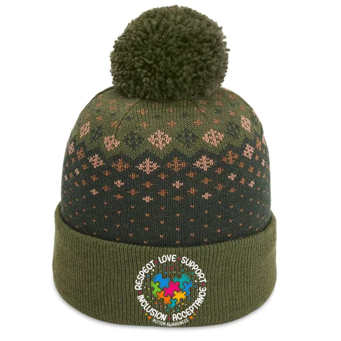 Autism Autistic Support Autism Awareness The Baniff Cuffed Pom Beanie