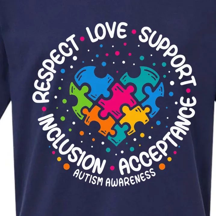 Autism Autistic Support Autism Awareness Sueded Cloud Jersey T-Shirt