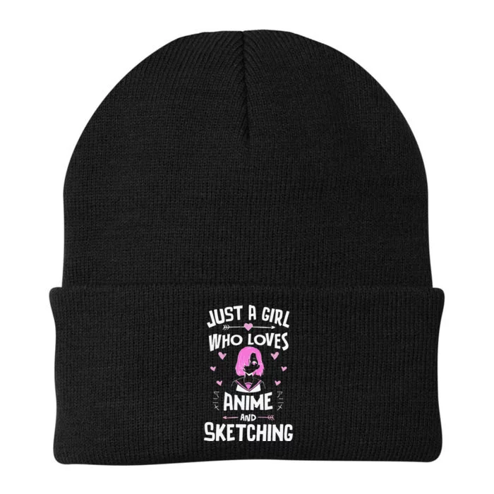 Anime And Sketching, Just A  Who Loves Anime Knit Cap Winter Beanie