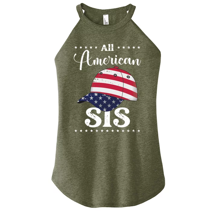 All American Sis Cap July 4 Gift Women’s Perfect Tri Rocker Tank