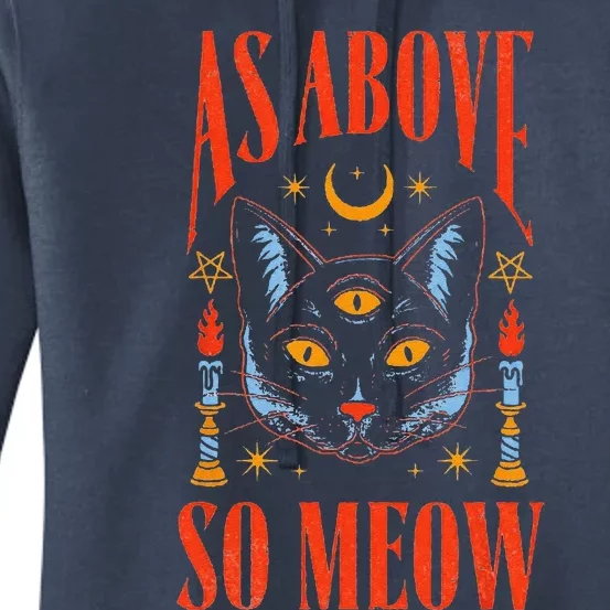 As Above So Meow Magic Cat Halloween Costume Women's Pullover Hoodie