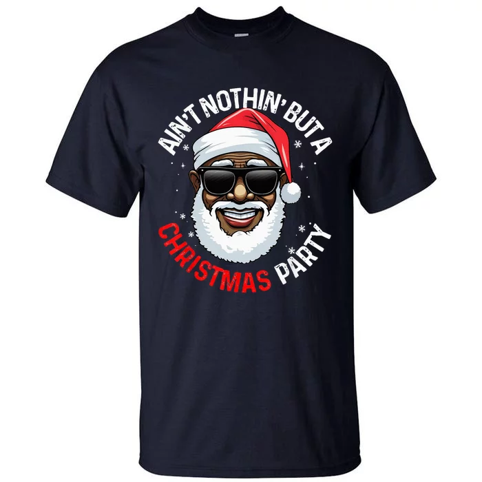 African American Santa Claus Christmas Pajama Tall T-Shirt