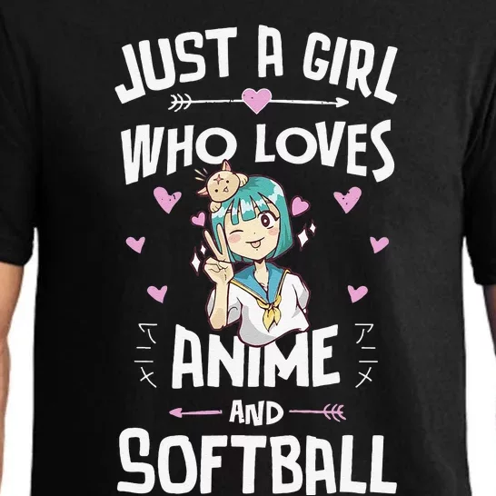 Anime And Softball For Daughter And Girls Pajama Set