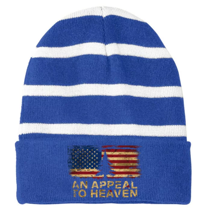 An Appeal To Heaven Patriotic And Inspirational Striped Beanie with Solid Band