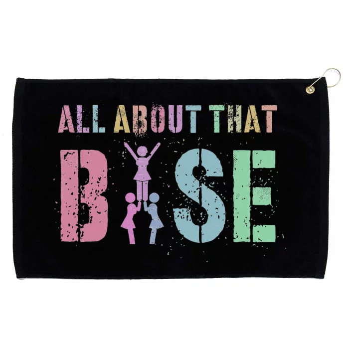 ALL ABOUT THAT BASE Purple Cheer Squad Grommeted Golf Towel