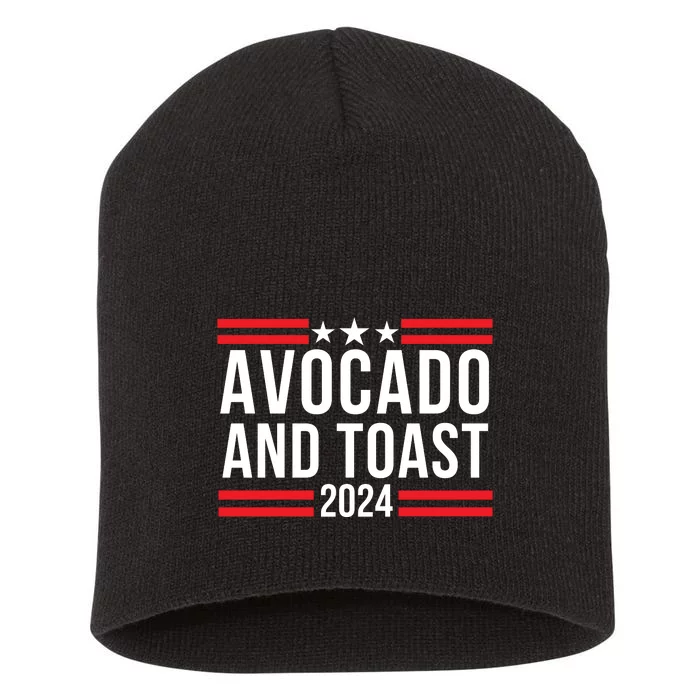 Avocado And Toast 2024 Healthy Foodie Political Election Short Acrylic Beanie