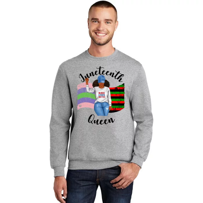 African American Trigender Juneteenth Queen Africa Gift Tall Sweatshirt