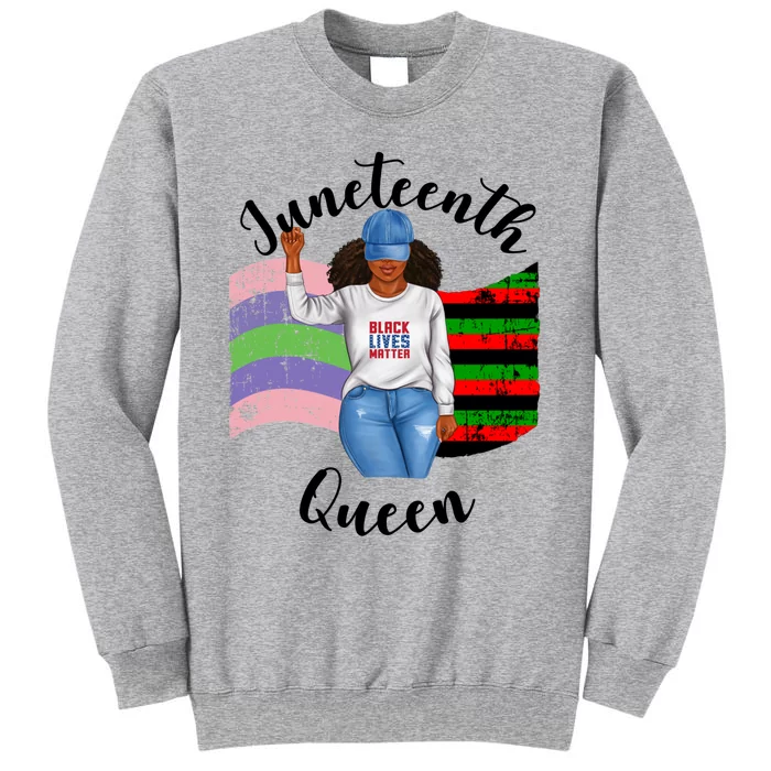 African American Trigender Juneteenth Queen Africa Gift Tall Sweatshirt